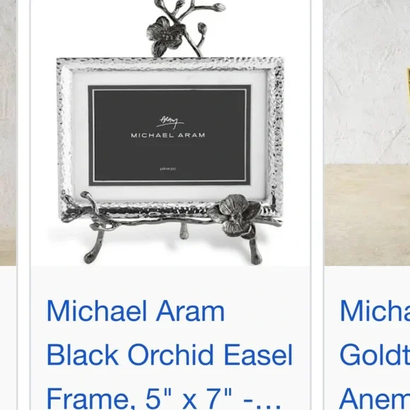 Classic Floral Silver Photo Frame - Silver MICHAEL ARAM - Picture 9 of 9